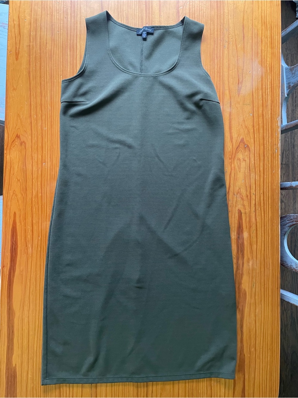 Made in the USA Deep Olive Green Sleeveless Maxi Dress